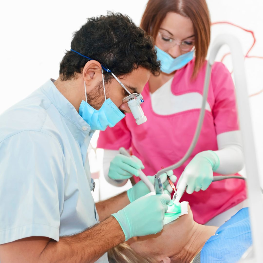 two dental assitants