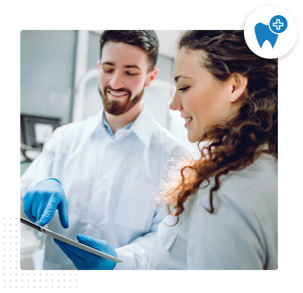 dental assistant with dentist