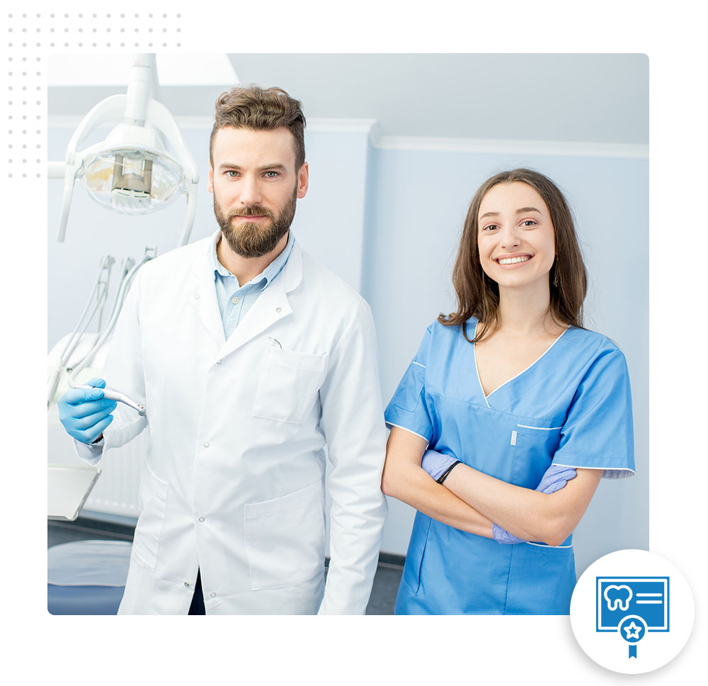 dental assistant with dentist